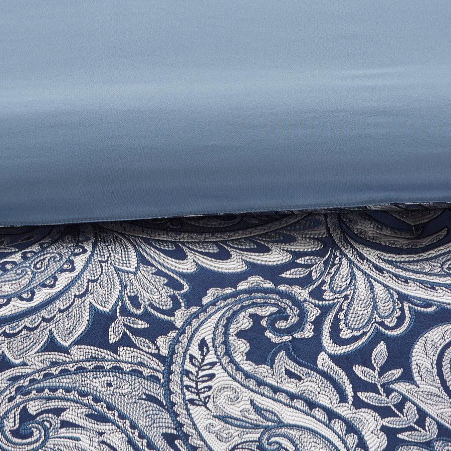 Olliix.com Comforters & Blankets - Aubrey Queen 12 Piece Traditional Complete Bed Set Navy