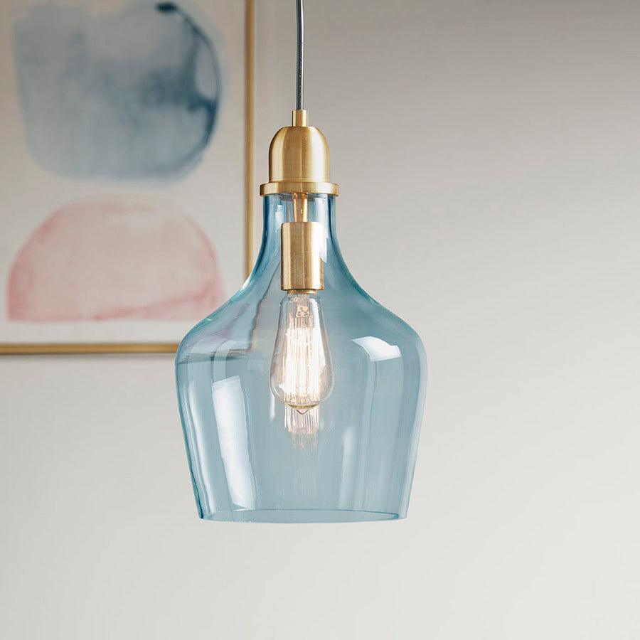 Olliix.com Ceiling Lights - Auburn Bell Shaped Glass Pendant