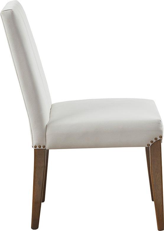 Olliix.com Dining Chairs - Audrey Channel Tufting Dining Chair Cream (Set of 2)