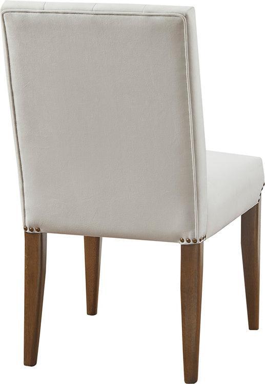 Olliix.com Dining Chairs - Audrey Channel Tufting Dining Chair Cream (Set of 2)