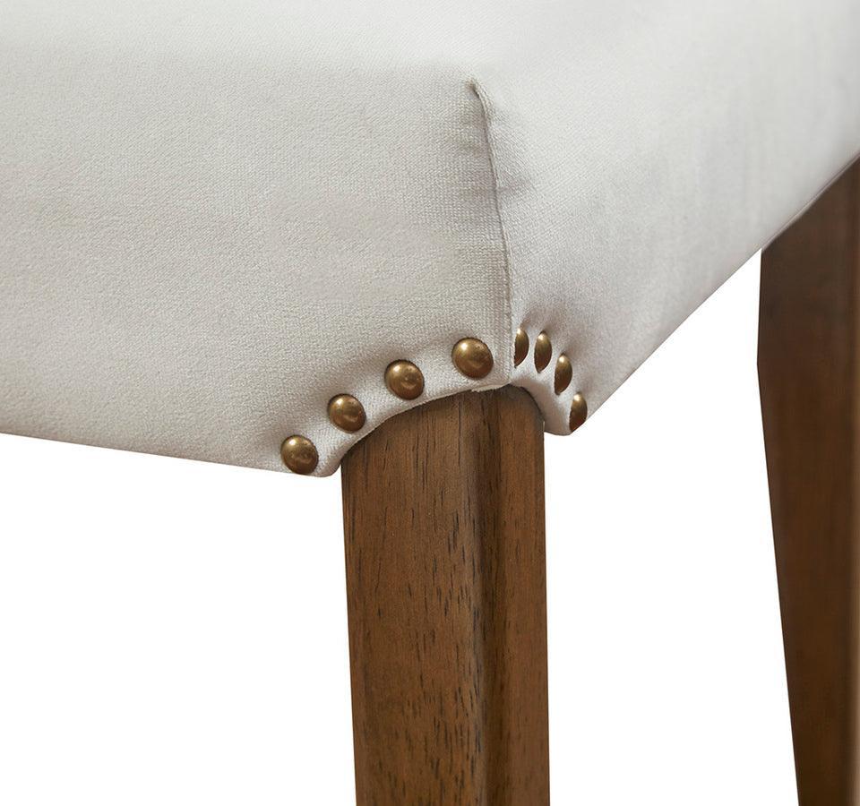 Olliix.com Dining Chairs - Audrey Channel Tufting Dining Chair Cream (Set of 2)