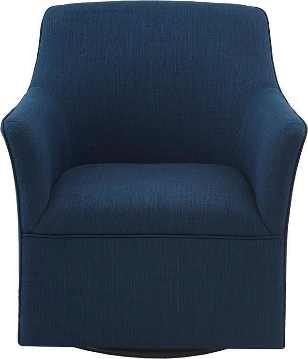 Olliix.com Accent Chairs - Augustine Swivel Glider Chair Navy