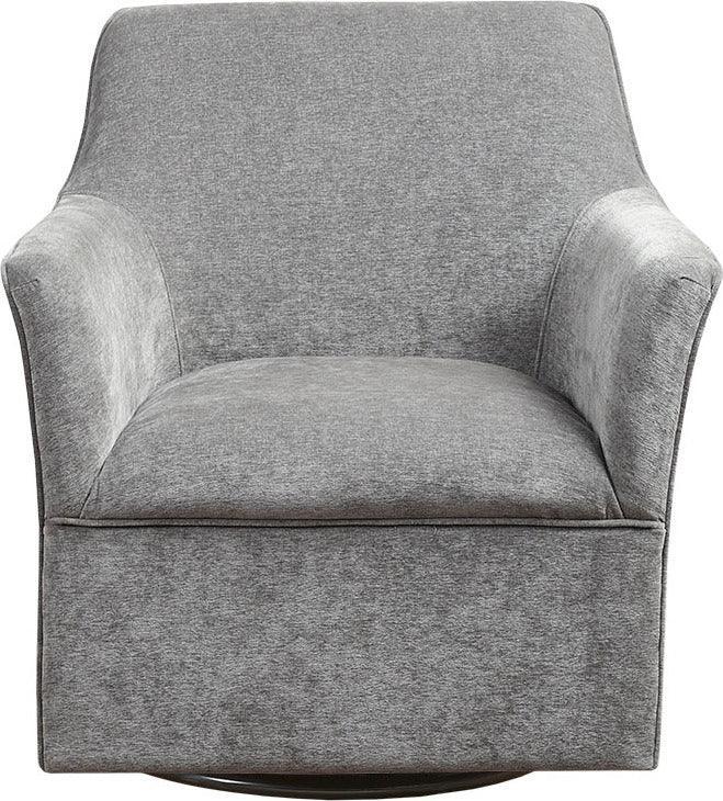 Olliix.com Accent Chairs - Augustine Swivel Glider Chair Plain Grey