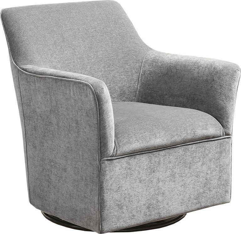 Olliix.com Accent Chairs - Augustine Swivel Glider Chair Plain Grey