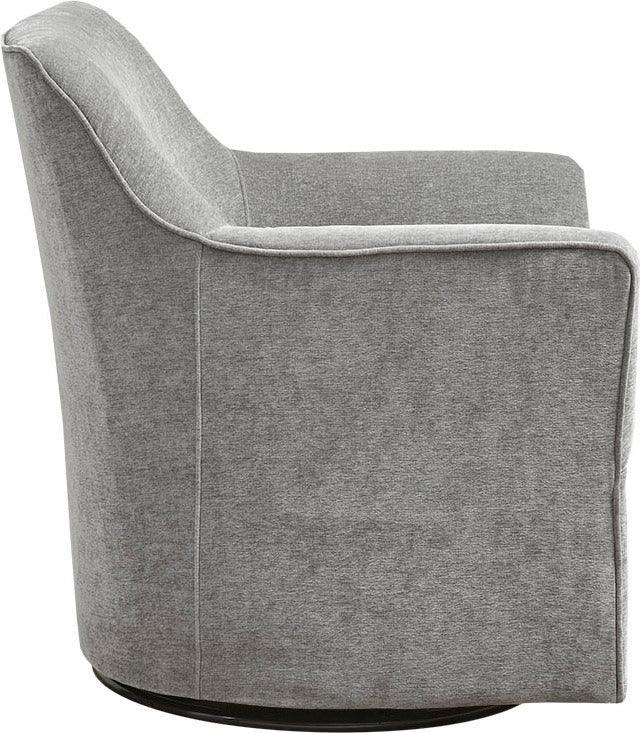 Olliix.com Accent Chairs - Augustine Swivel Glider Chair Plain Grey