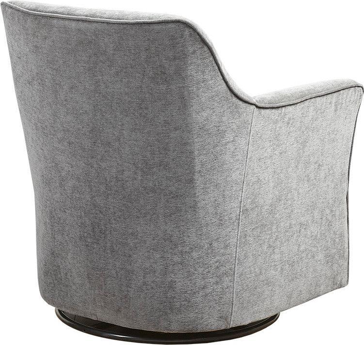 Olliix.com Accent Chairs - Augustine Swivel Glider Chair Plain Grey