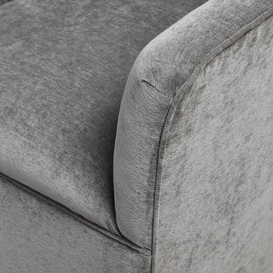 Olliix.com Accent Chairs - Augustine Swivel Glider Chair Plain Grey
