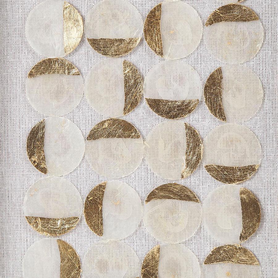 Olliix.com Wall Art - Aurelian Emblem Framed Capiz Shadowbox 2 Piece Set Natural & Gold