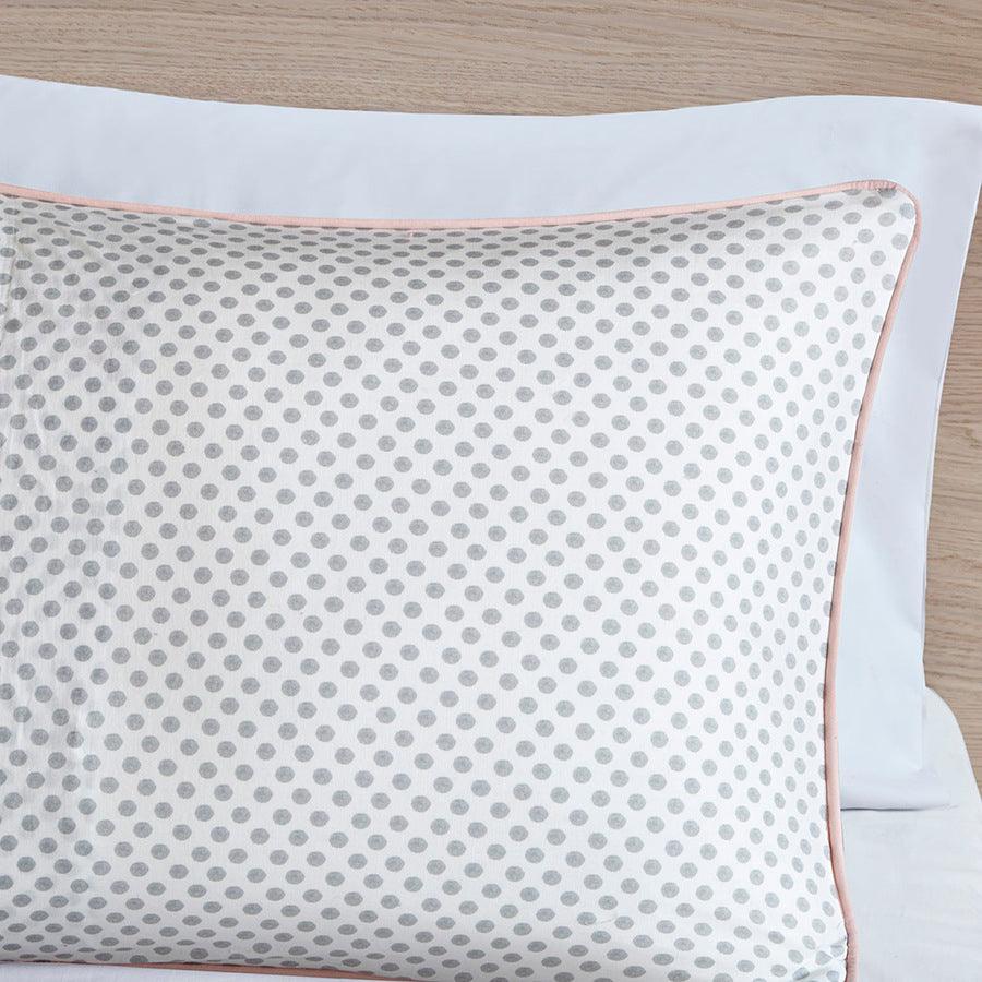 Olliix.com Comforters & Blankets - Aurora Casual Cotton Reversible Comforter Set Blush Twin