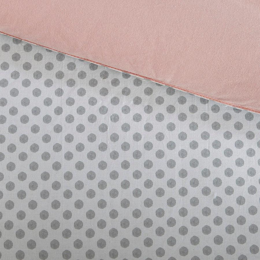 Olliix.com Comforters & Blankets - Aurora Casual Cotton Reversible Comforter Set Blush Twin