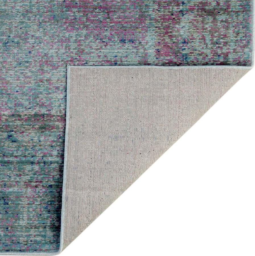 Unique Loom Indoor Rugs - Austin Abstract 10x13 Light Blue & Pink