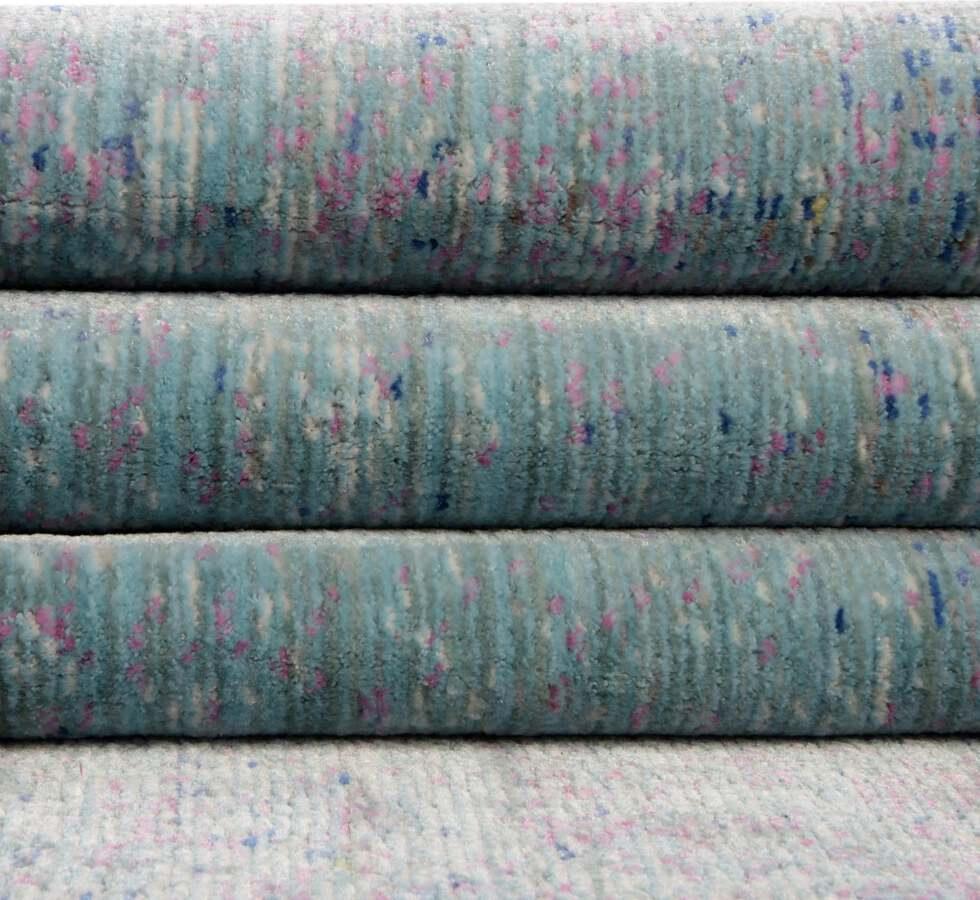 Unique Loom Indoor Rugs - Austin Abstract 10x13 Light Blue & Pink