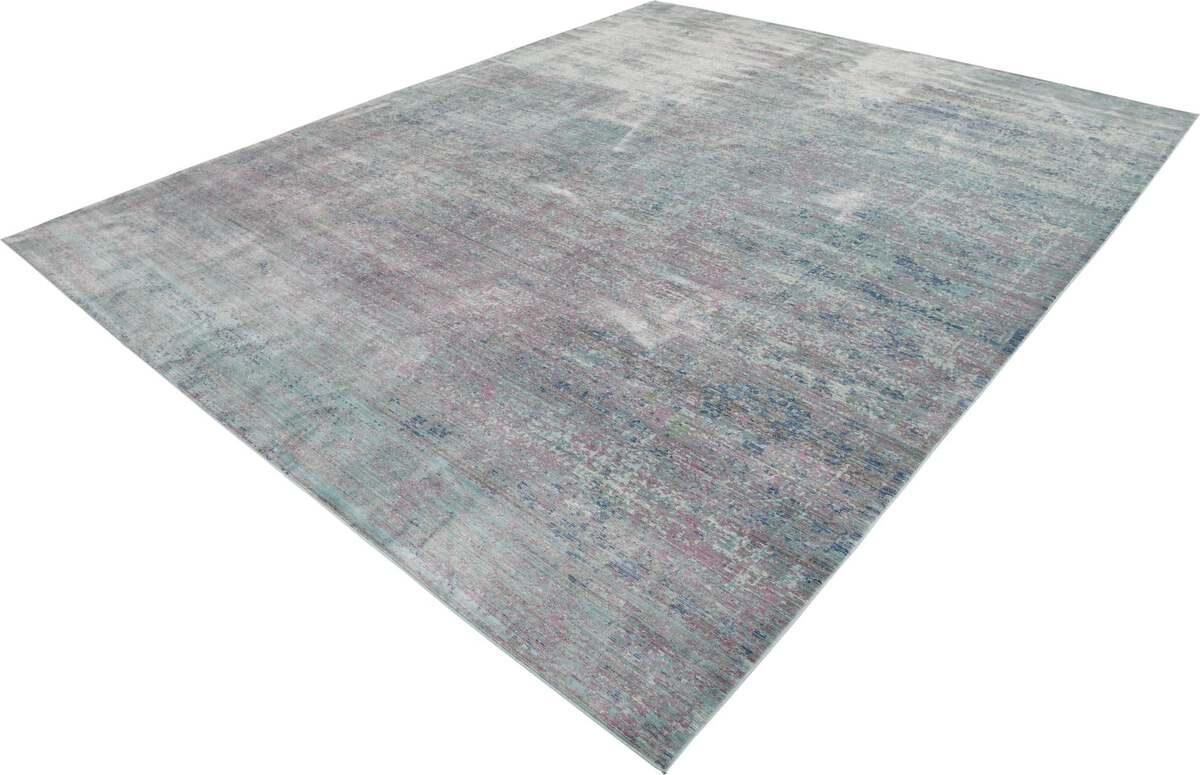 Unique Loom Indoor Rugs - Austin Abstract 10x13 Light Blue & Pink