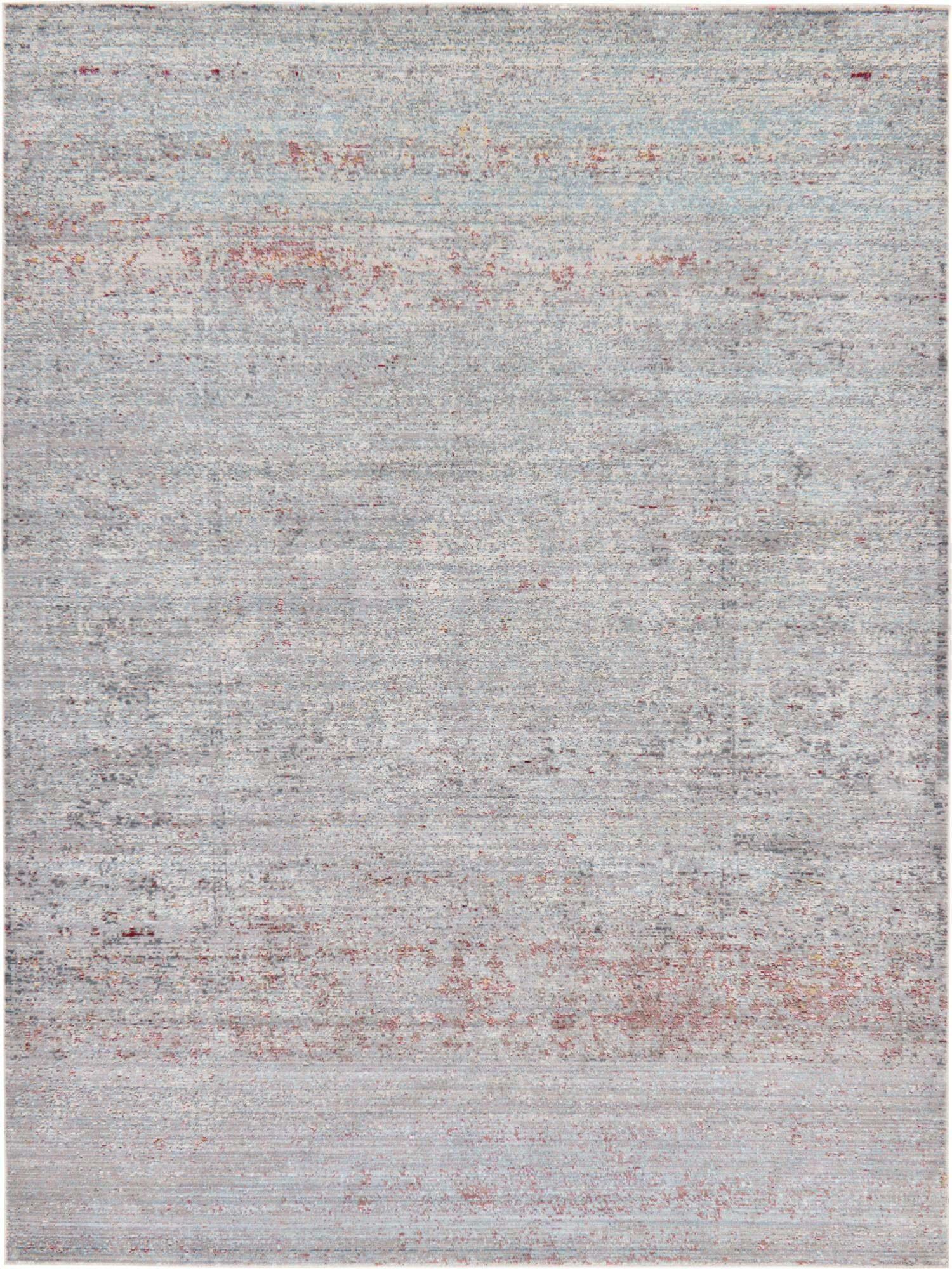 Unique Loom Indoor Rugs - Austin Abstract 7x10 Rectangular Rug Gray & Ivory