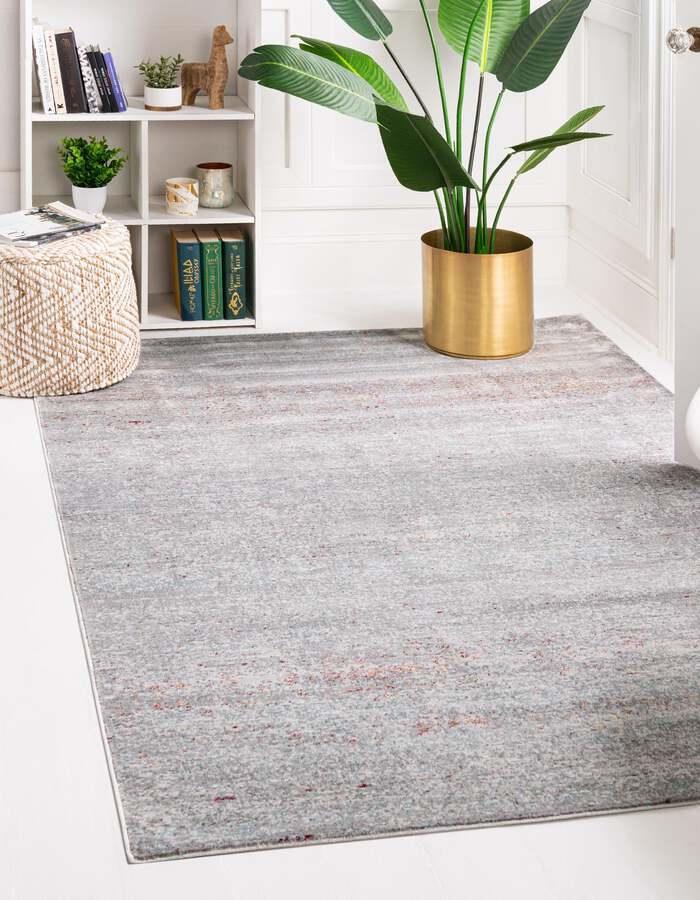 Unique Loom Indoor Rugs - Austin Bohemian 10x13 Rectangular Rug Gray