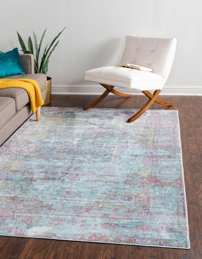 Unique Loom Indoor Rugs - Austin Bohemian 9x12 Rectangular Rug Blue