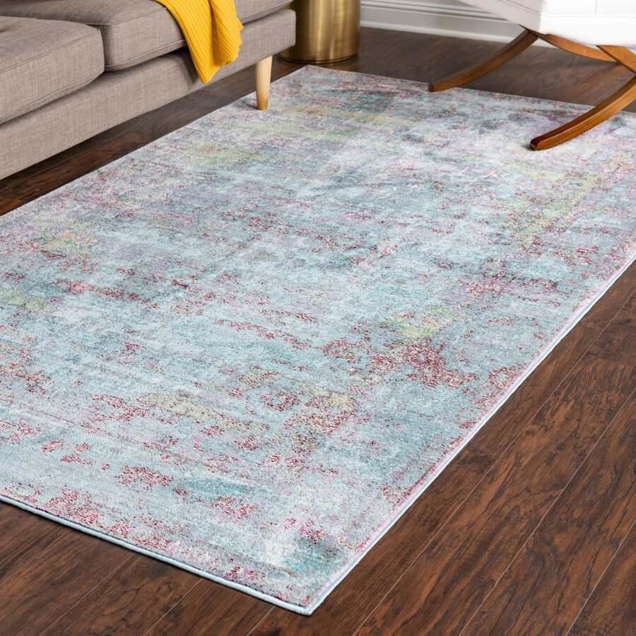 Unique Loom Indoor Rugs - Austin Bohemian 9x12 Rectangular Rug Blue