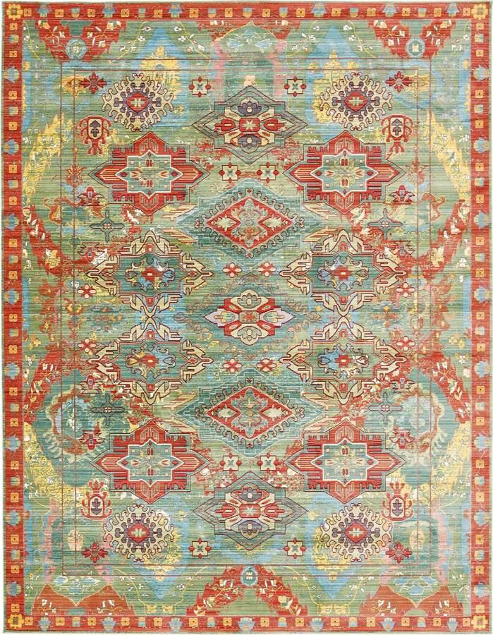 Unique Loom Indoor Rugs - Austin Bohemian 9x12 Rectangular Rug Multi