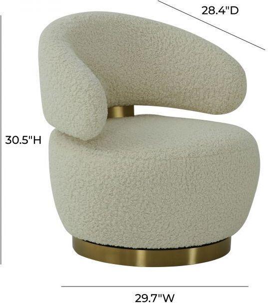 Tov Furniture Accent Chairs - Austin Faux Shearling Chair