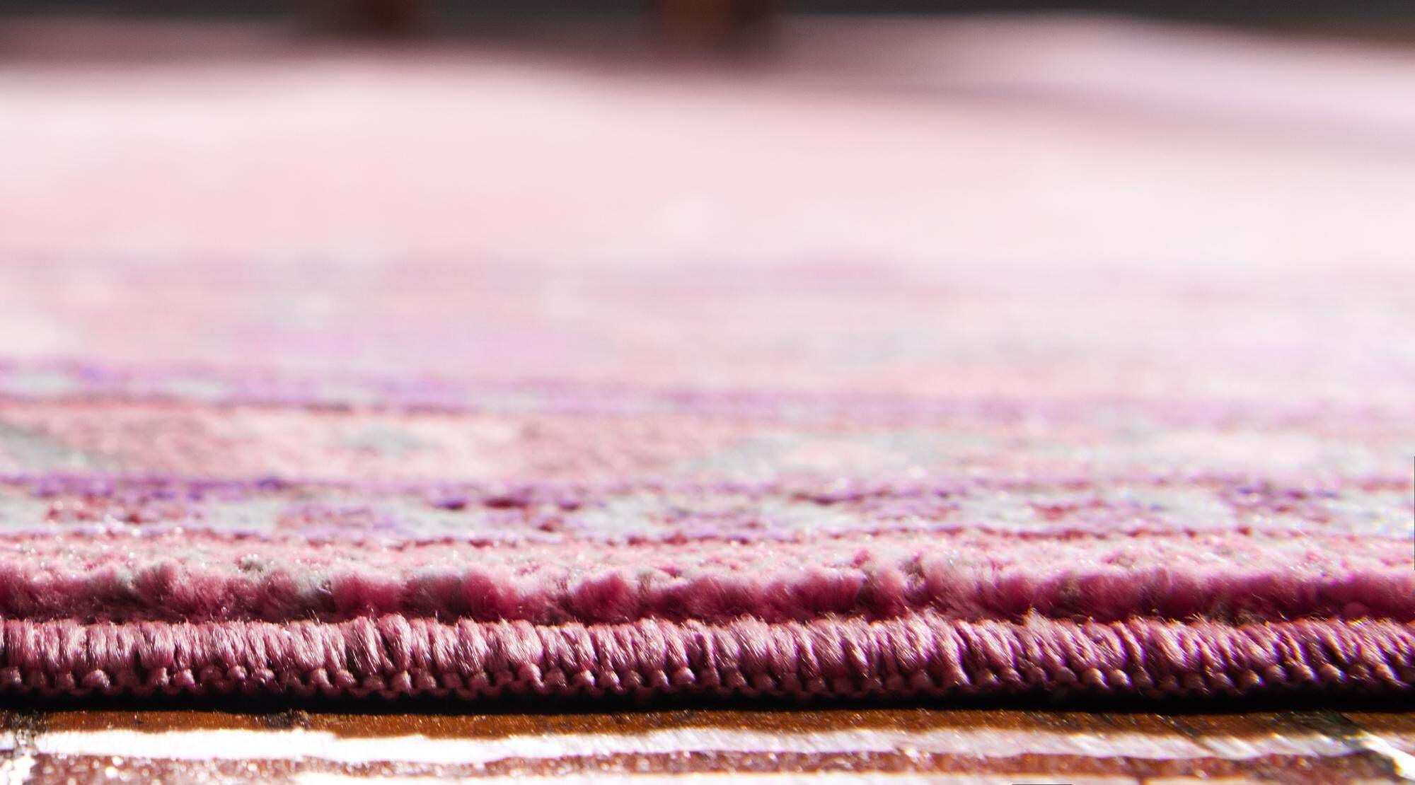 Unique Loom Indoor Rugs - Austin Floral 8 Ft Square Rug Pink & Beige