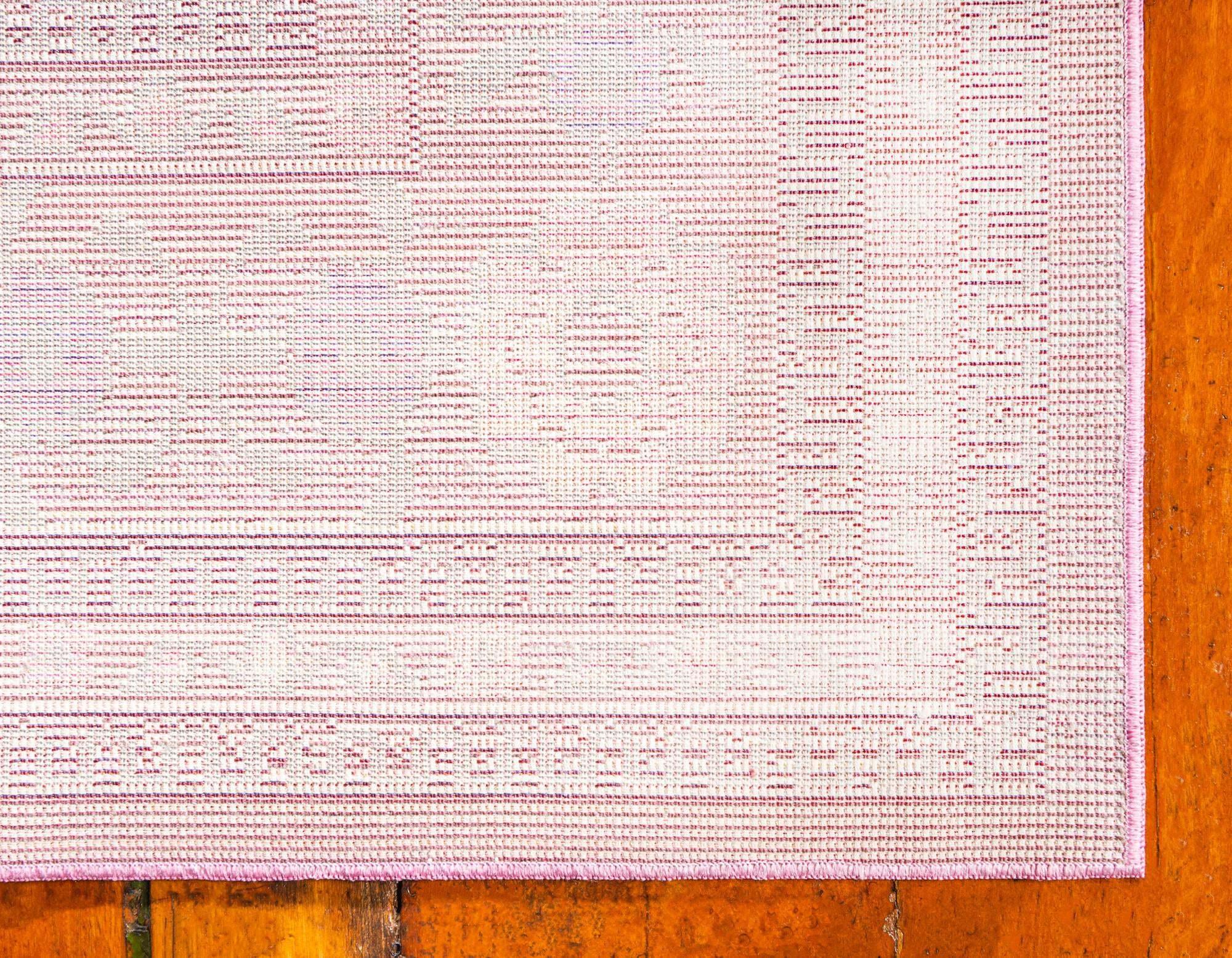 Unique Loom Indoor Rugs - Austin Floral 9x12 Rectangular Rug Pink & Beige