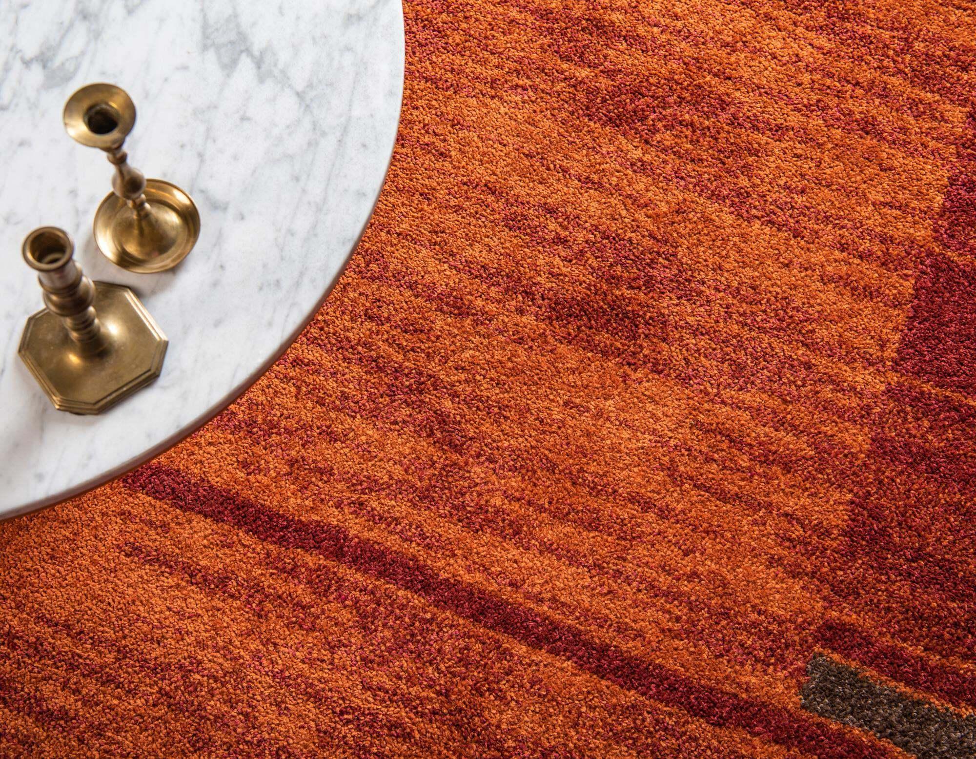 Unique Loom Indoor Rugs - Autumn 5' x 8' Rectangle Rug Terracotta