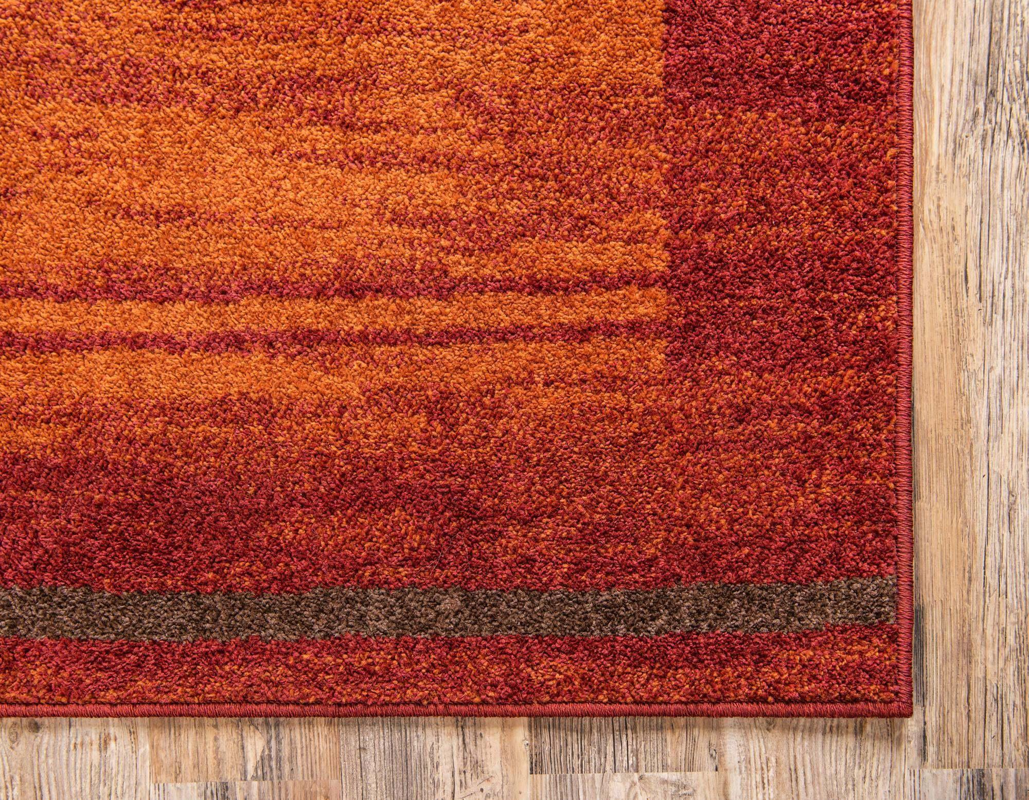 Unique Loom Indoor Rugs - Autumn 5' x 8' Rectangle Rug Terracotta