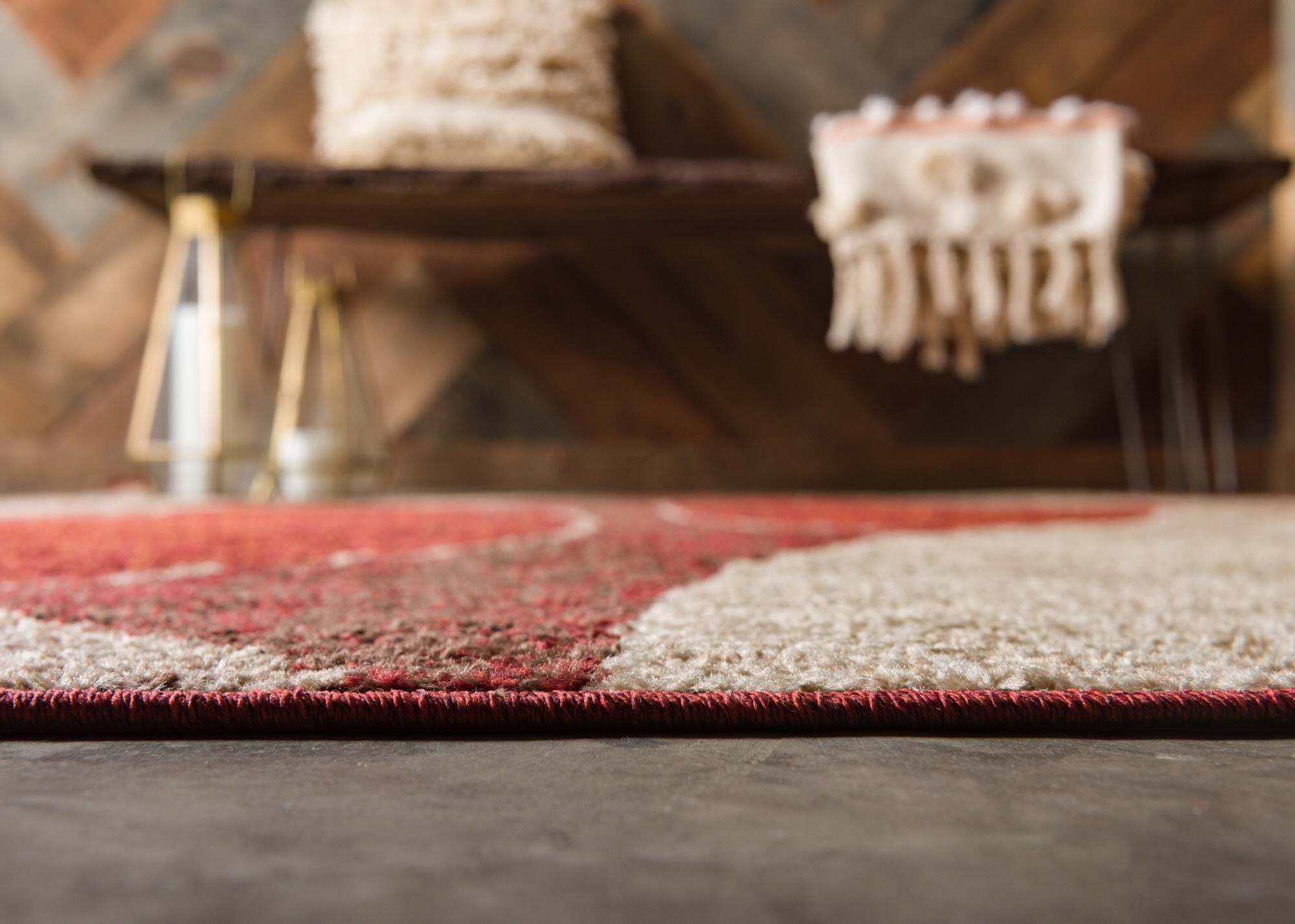Unique Loom Indoor Rugs - Autumn Geometric Rectangular 9x12 Rug Multi & Beige