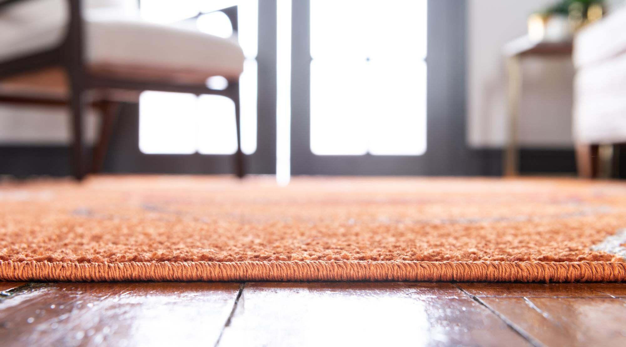 Unique Loom Indoor Rugs - Autumn Geometric Rectangular 9x12 Rug Terracotta & Beige