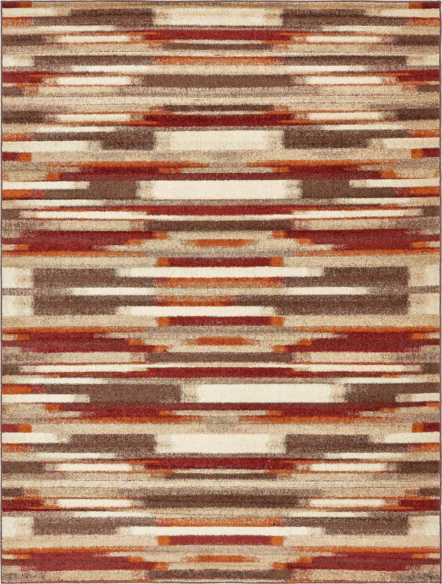 Unique Loom Indoor Rugs - Autumn Rectangular 9x12 Rug Multi & Beige