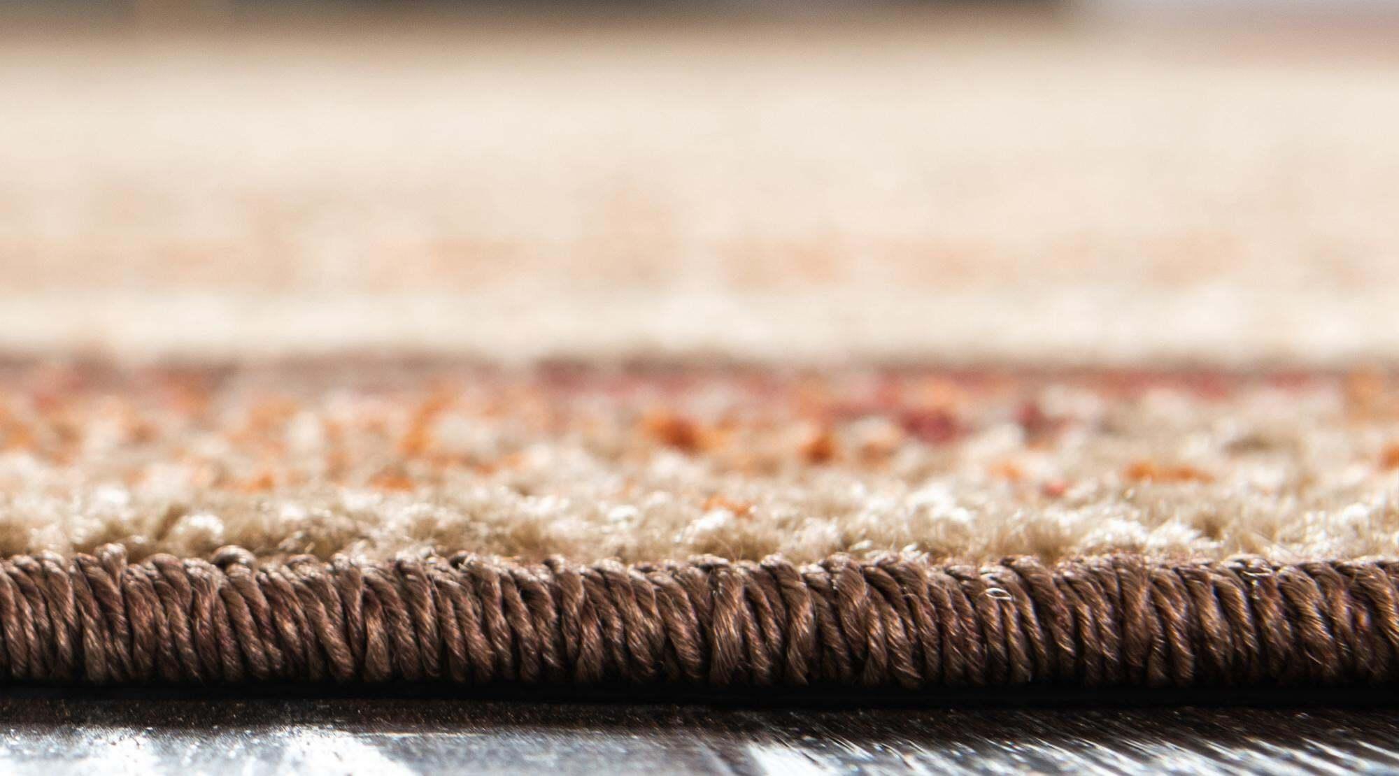 Unique Loom Indoor Rugs - Autumn Striped Rectangular 9x12 Rug Beige & Brown