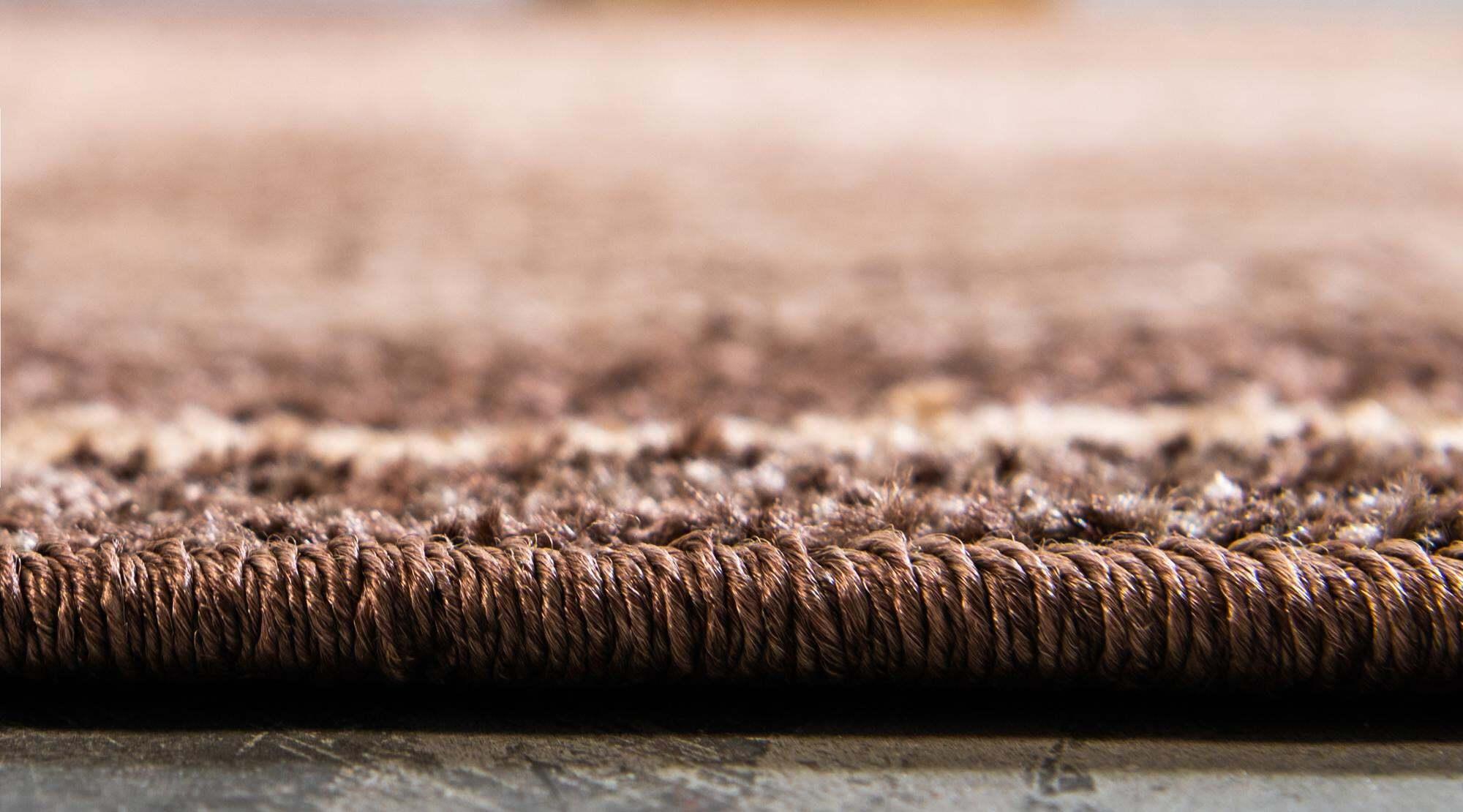 Unique Loom Indoor Rugs - Autumn Striped Rectangular 9x12 Rug Brown & Beige