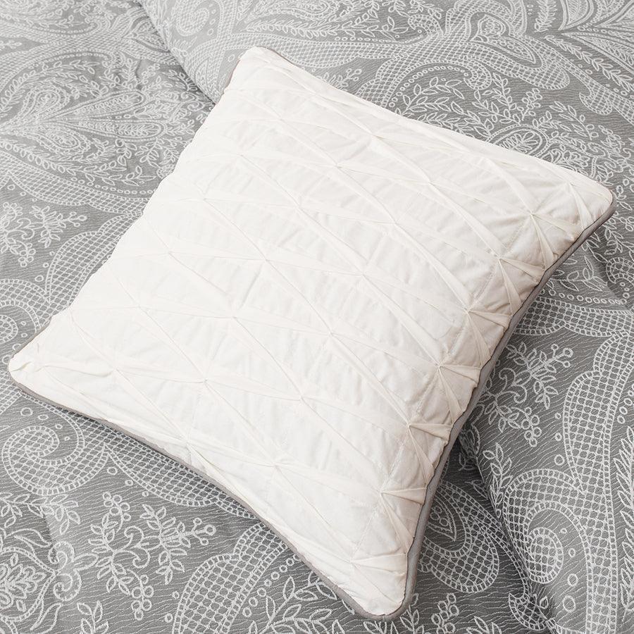 Olliix.com Comforters & Blankets - Averly Global Inspired 7 Piece Comforter Set Gray Cal King