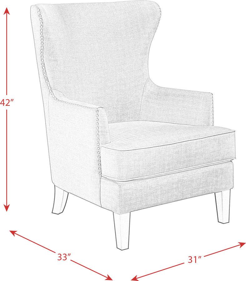 Elements Accent Chairs - Avery Accent Arm Chair Blue