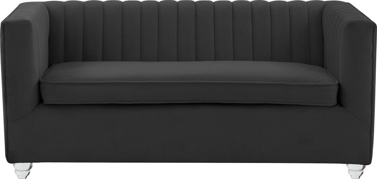 Tov Furniture Dog Beds - Aviator Black Velvet Pet Bed