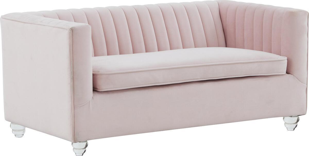 Tov Furniture Dog Beds - Aviator Blush Velvet Pet Bed