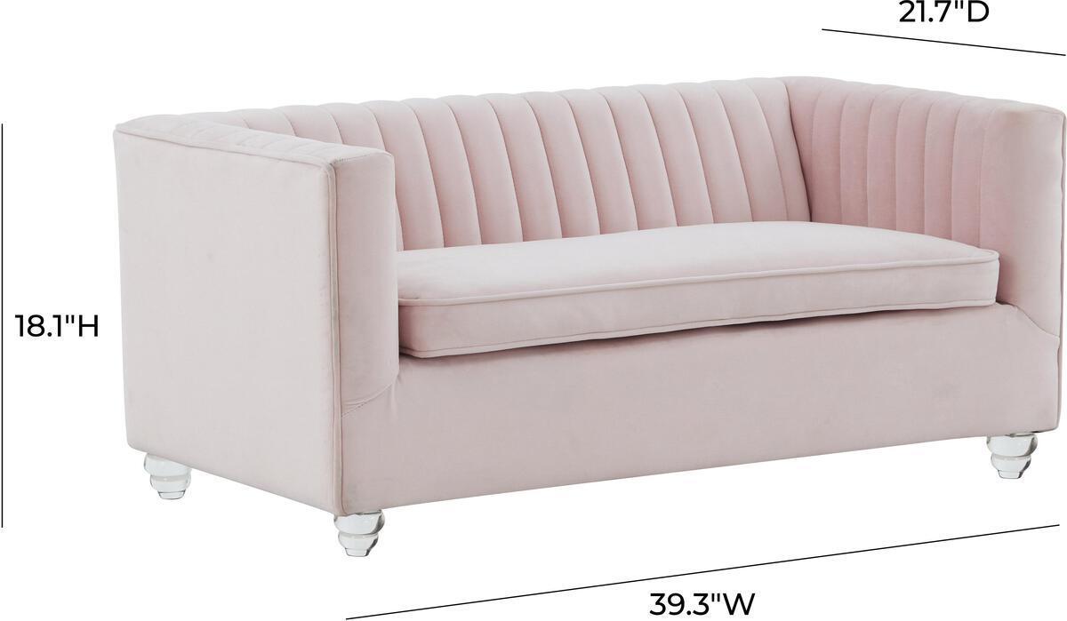 Tov Furniture Dog Beds - Aviator Blush Velvet Pet Bed