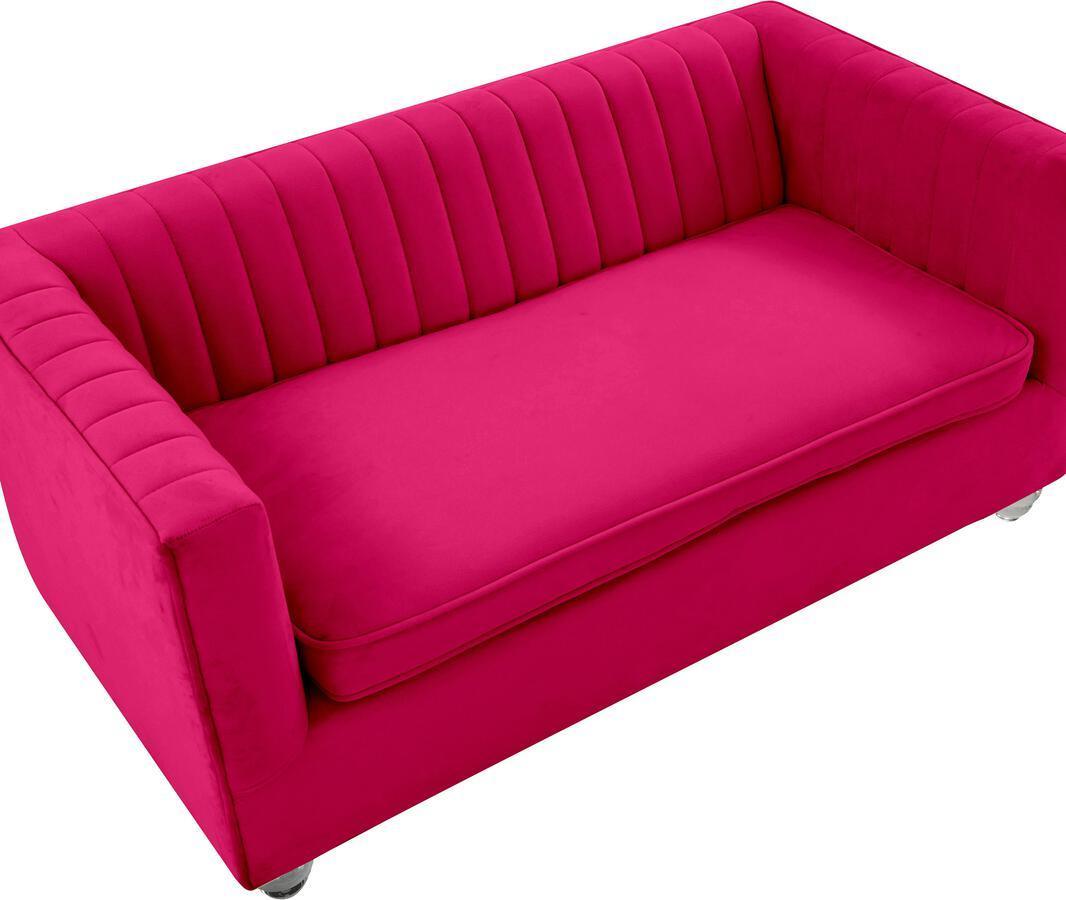 Tov Furniture Dog Beds - Aviator Hot Pink Velvet Pet Bed