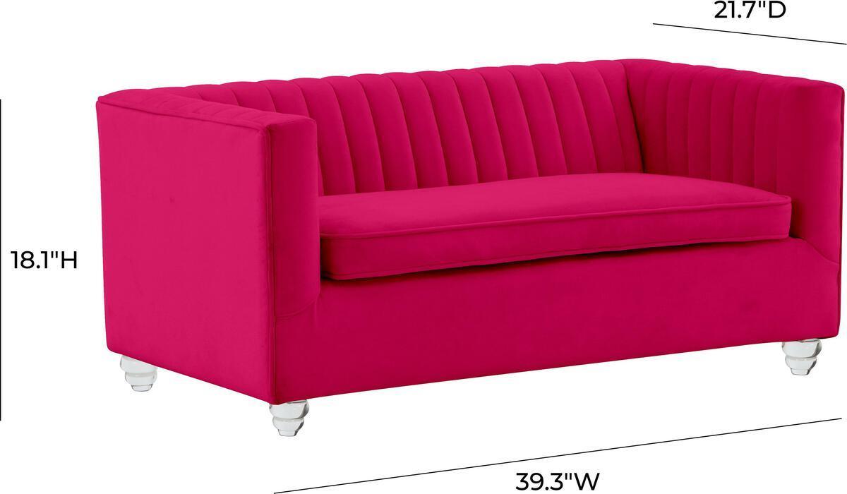 Tov Furniture Dog Beds - Aviator Hot Pink Velvet Pet Bed