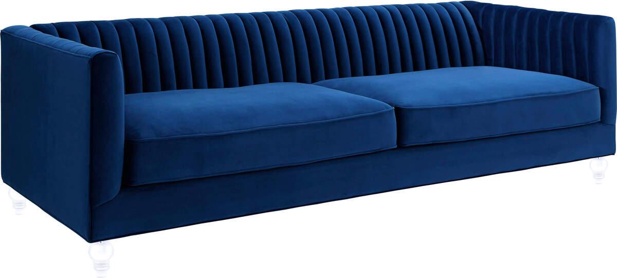 Tov Furniture Sofas & Couches - Aviator Navy Velvet Sofa