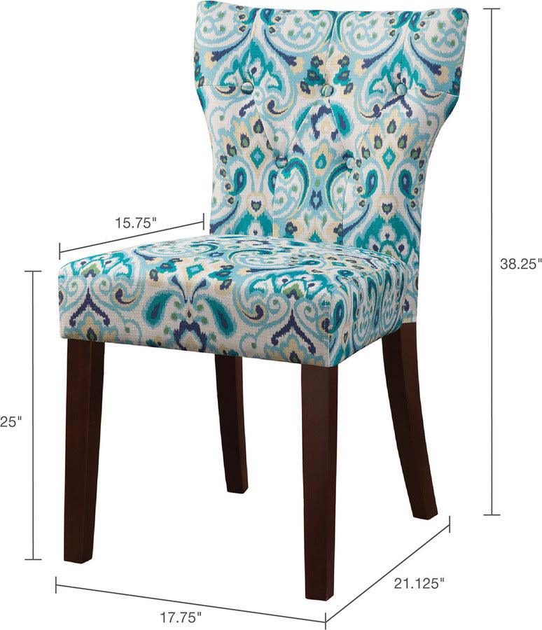 Olliix.com Barstools - Avila Tufted Back Counter Stool Blue