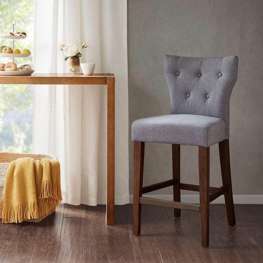 Olliix.com Barstools - Avila Tufted Back Counter Stool Gray