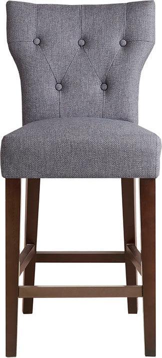 Olliix.com Barstools - Avila Tufted Back Counter Stool Gray