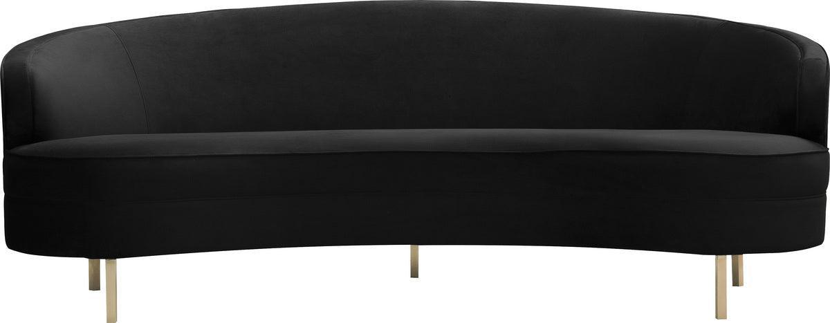 Tov Furniture Sofas & Couches - Baila Black Velvet Sofa Black