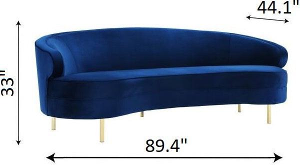 Tov Furniture Sofas & Couches - Baila Velvet Sofa Navy