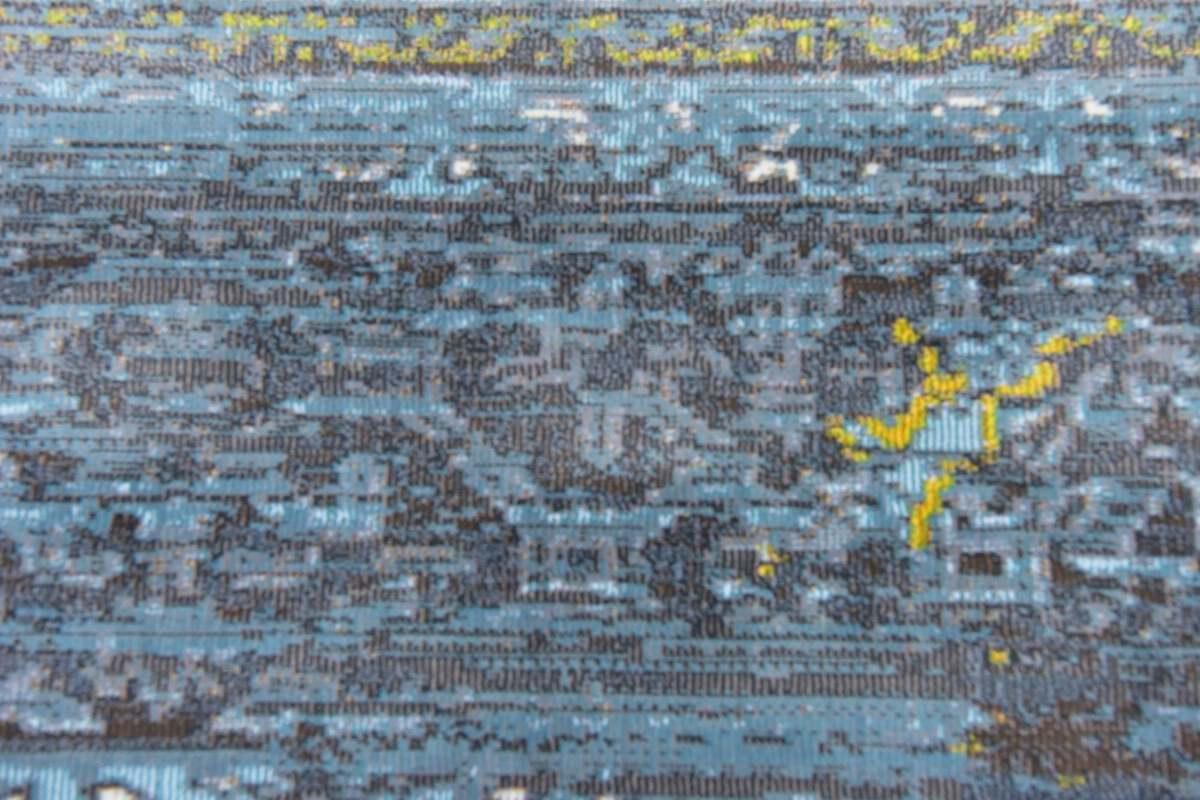 Unique Loom Indoor Rugs - Baracoa Border 10x13 Dark Gray & Blue