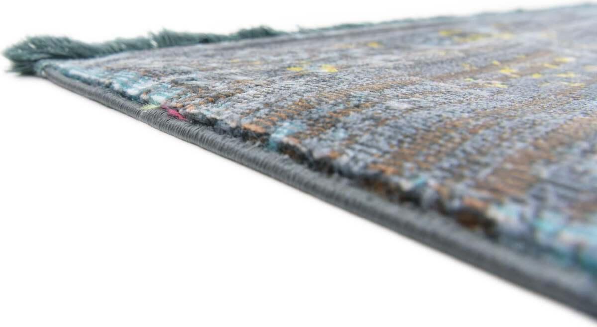 Unique Loom Indoor Rugs - Baracoa Border 10x13 Dark Gray & Blue