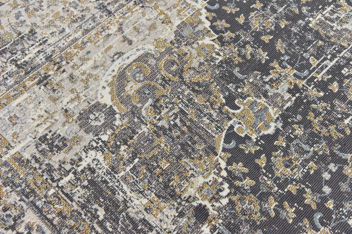 Unique Loom Indoor Rugs - Baracoa Border 10x13 Dark Gray & Ivory