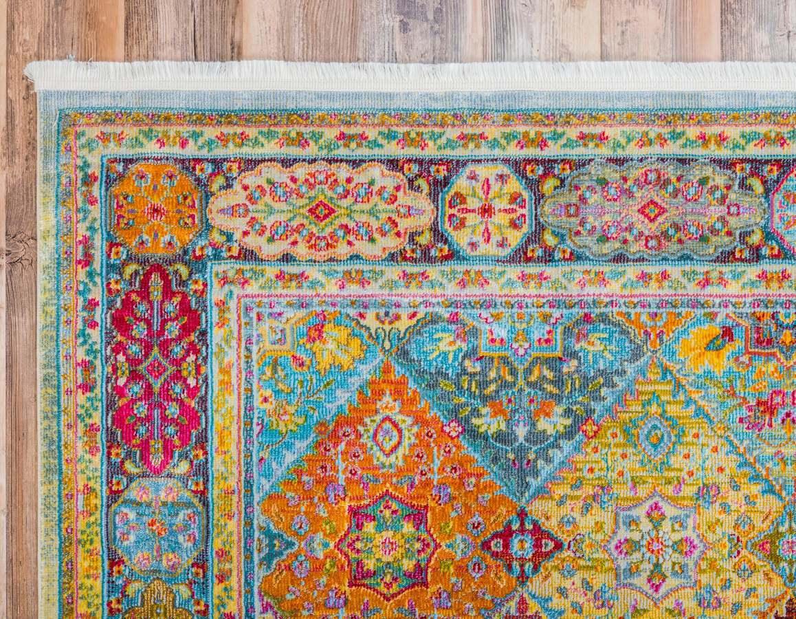 Unique Loom Indoor Rugs - Baracoa Border 10x13 Multi & Beige