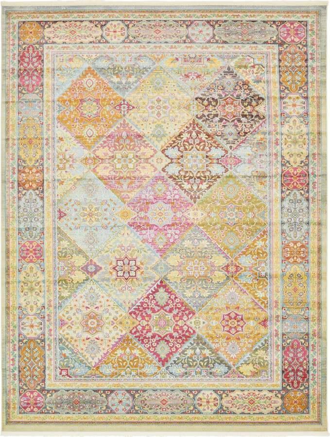 Unique Loom Indoor Rugs - Baracoa Border 10x13 Multi & Beige